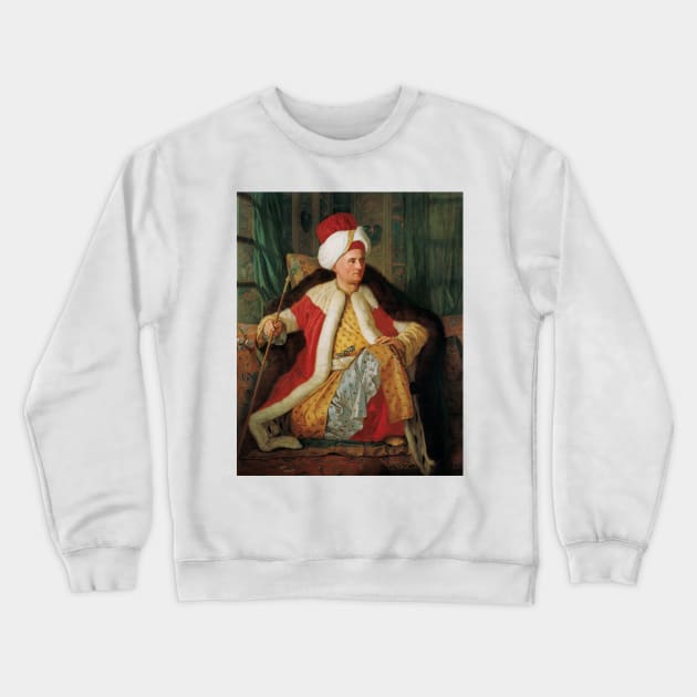 Portrait of Charles Gravier Count of Vergennes and French Ambassador, in Turkish Attire by Antoine de Favray Crewneck Sweatshirt by Classic Art Stall